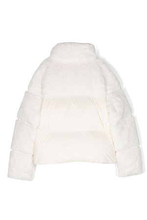 Cream white feather down jacket MONCLER KIDS | 1A0011054AM6034